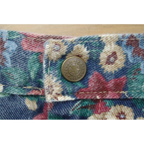 Vintage Vivalai Jeanswear Skirt Womens 10 Floral Cotton Denim Pencil USA 90s - Picture 3 of 11